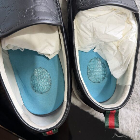 Authentic Gucci GG The Embossed Leather Slip On Mens Sneaker US 10 W Box main image 6